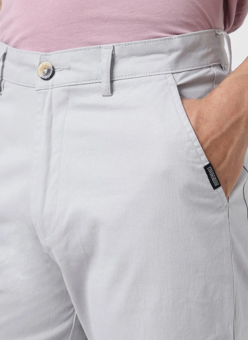 Urbano Fashion  Urbano Fashion Men's Ice Grey Regular Fit Solid Cargo Chino Pant with 6 Pockets Stretchable for Men | Best Price UAE